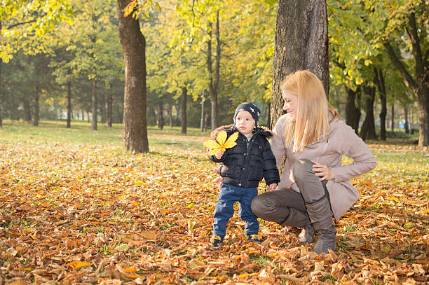 istock Mother and son in the park 496604080
