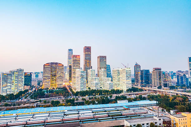 istock Aerial view of city skyline 496606502