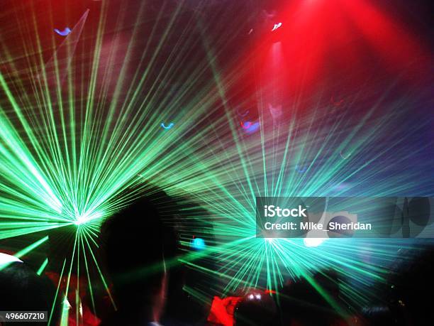 Nightclub Laser Show Stock Photo - Download Image Now - 2015, Adult, Arts Culture and Entertainment