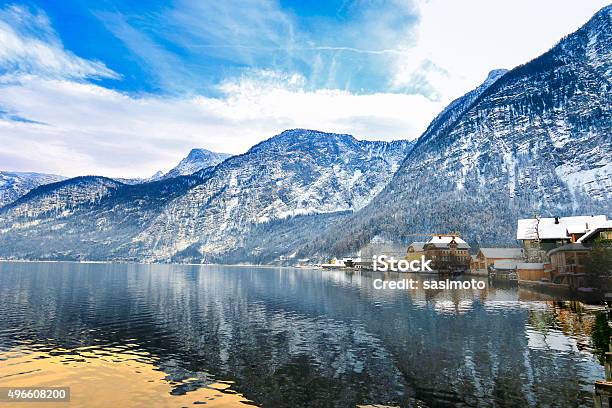 View Of Hallstaetter See Hallstatt Lake From The North Stock Photo - Download Image Now
