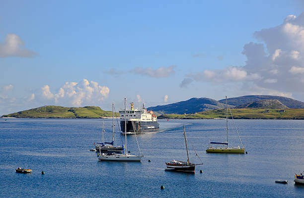Castlebay, Barra, Scotland, UK.-August 2, 2014: The ferry \