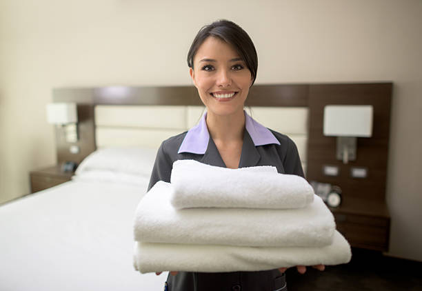 istock Housekeeping service at a hotel 496609320