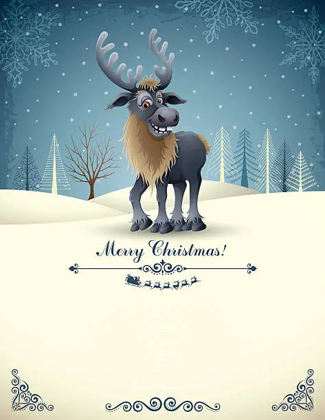 Vector illustration of Reindeer