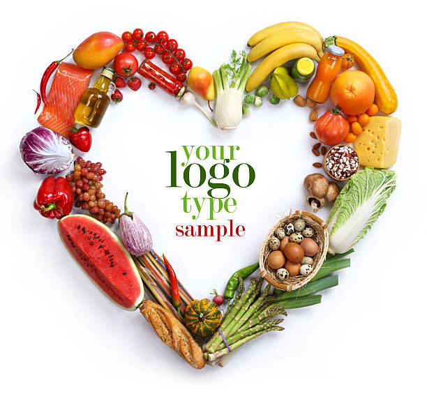 Heart vegetables symbol stock photo