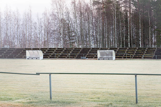 istock Soccer Pitch Substitution Booths 496613086