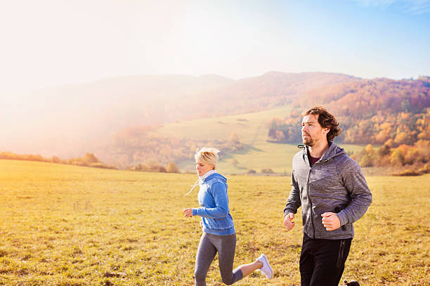 istock Beautiful couple running 496613600
