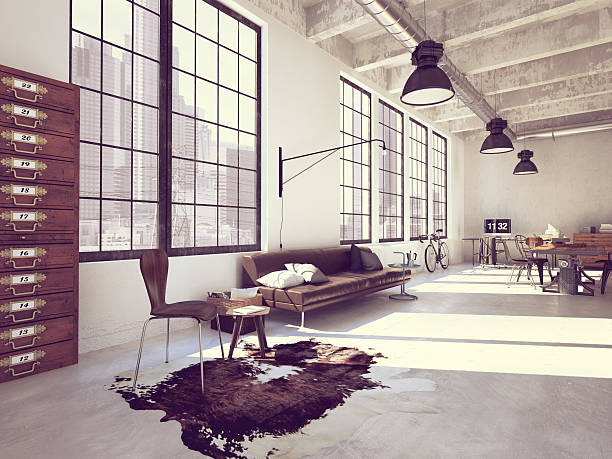 istock Interior design of  modern Living room. 3d rendering 496613918