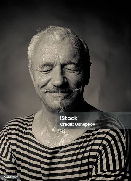 Portrait Of A Wet Man Stock Photo - Download Image Now - Adult, Adults Only, Beard