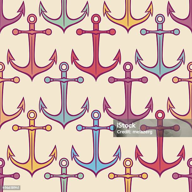 Colored Anchors Stock Illustration - Download Image Now - Abstract, Anchor - Vessel Part, Backgrounds