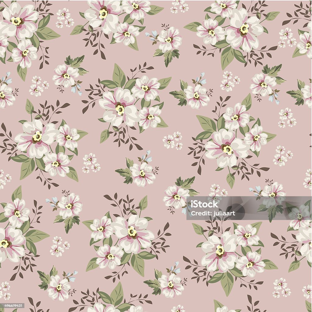 Seamless Vintage Flower Pattern Floral Pattern stock vector