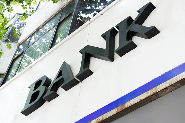 istock Building and sign bank 496619651