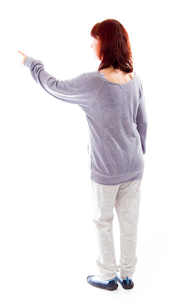 istock Rear view of a mature woman using imagery virtual screen 496620665