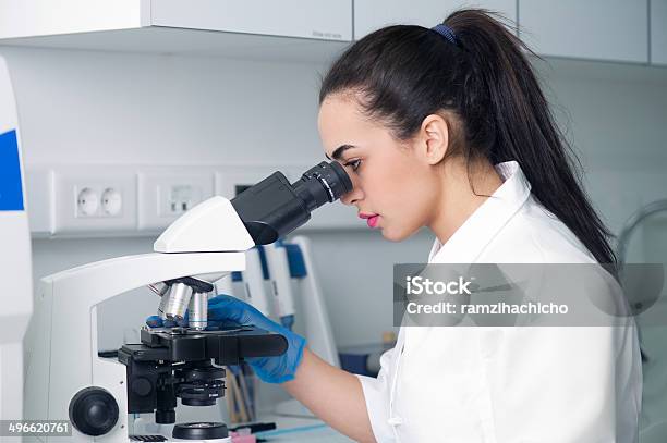 Beautiful Doctor In A Laboratory Stock Photo - Download Image Now - Adult, Beautiful People, Beauty