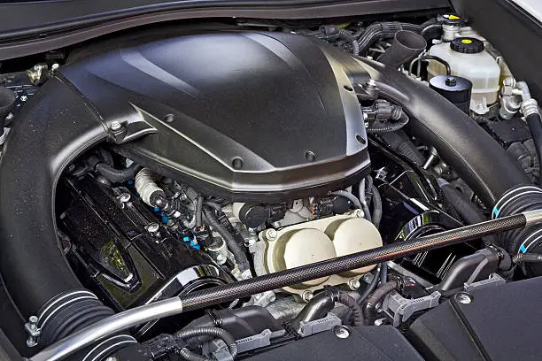 Photo of The powerful engine of the  Lexus LFA