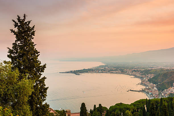 istock Sicily coast under colorful sunset 496621459
