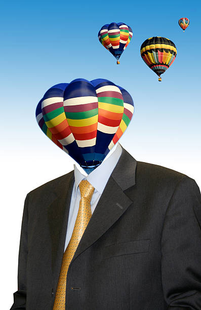 istock hot air balloon man 496621633