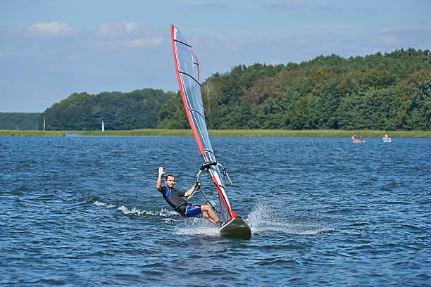istock Windsurfing on the lake Nieslysz, Poland 496621919