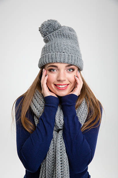 istock Smiling woman in winter cloth looking at camera 496626244