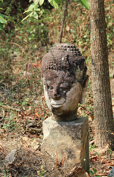 istock The heads of abandoned old buddha statue 496627032