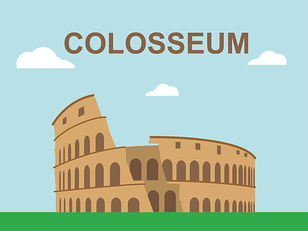 ilustraciones, imágenes clip art, dibujos animados e iconos de stock de colosseum medio - italian culture rome europe cartoon