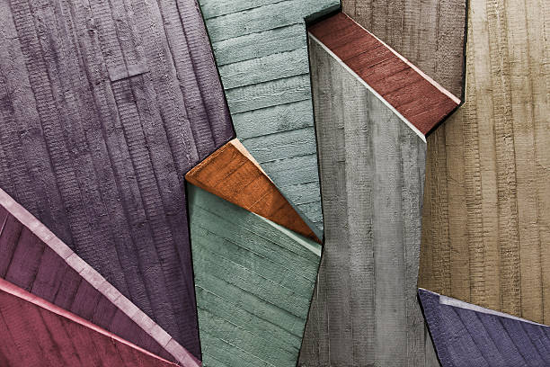 istock Stamp of  texture wood on a concrete wall 496629702