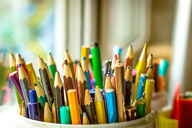 istock Colorful pencils and felt-tip pens 496629924