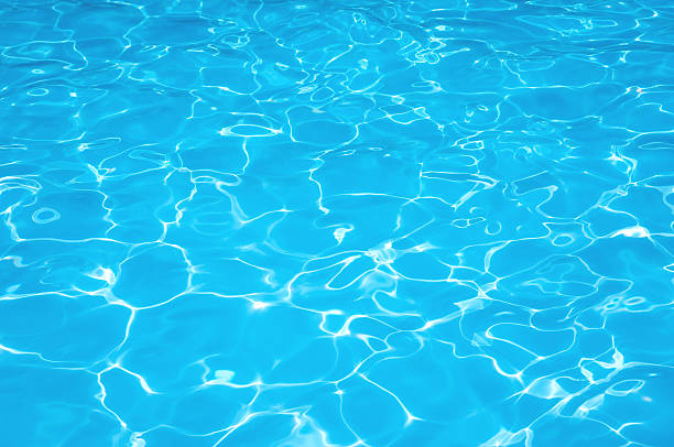 istock Blue water rippled background in swimming pool 496630232