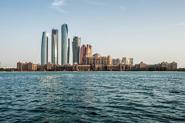 istock Abu Dhabi skyscrapers viewed from the sea level 496630402