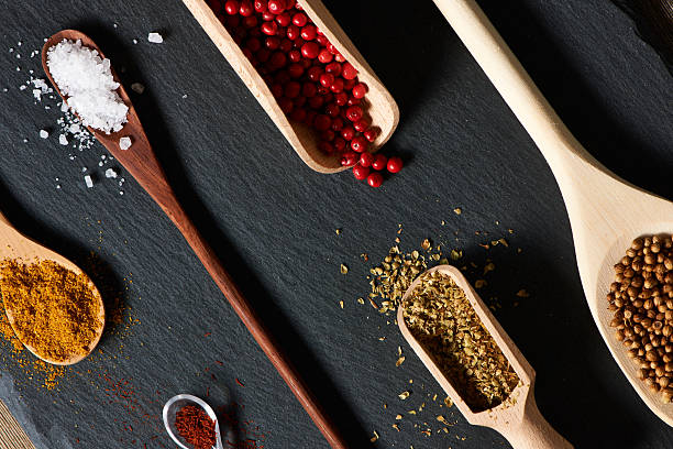 istock Spices in wooden utensils 496632142