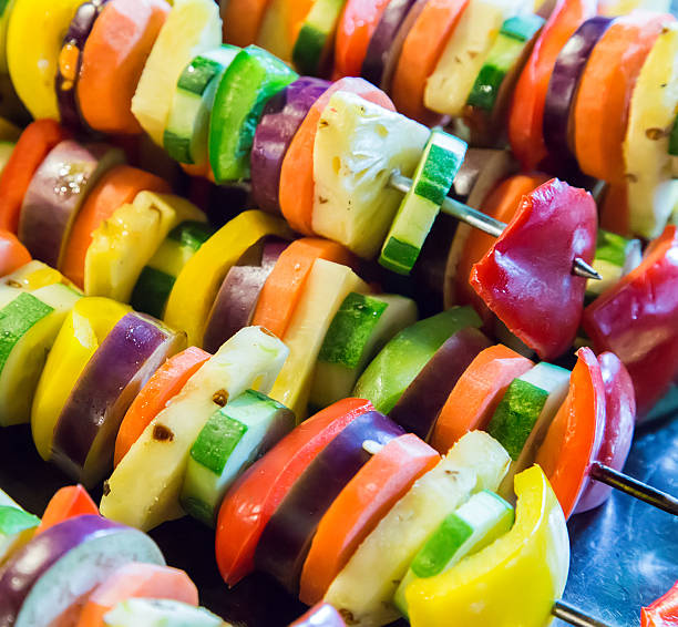 preparation Barbecue Vegetable.