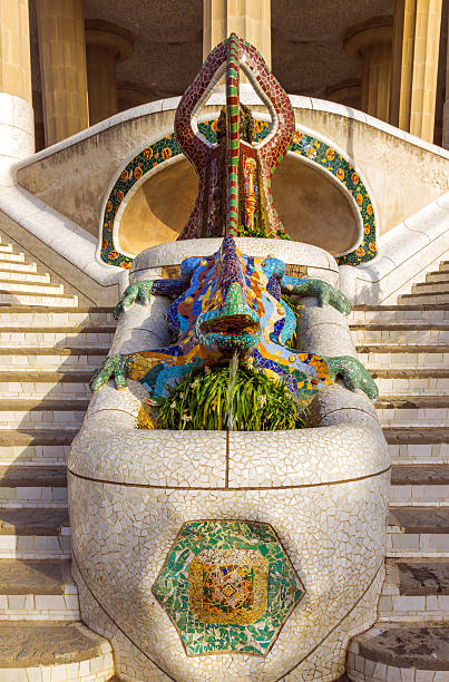 istock lizard in park Guell, Barcelona, Spain 496634192