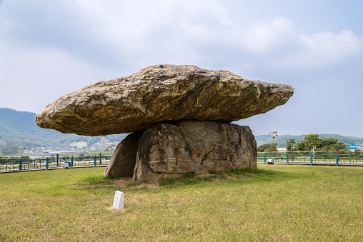 Ganghwa Dolmen, a stone grave or tomb,  is  located at Ganghwa County, Incheon city, South Korea.