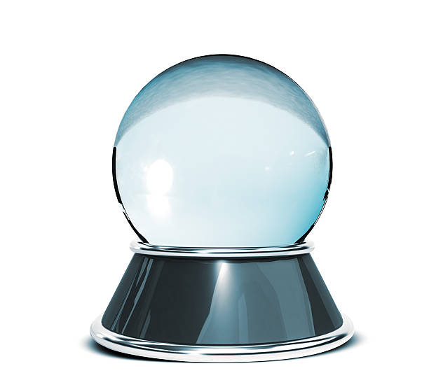 istock Crystal ball isolated over white background - Template for designers 496636464