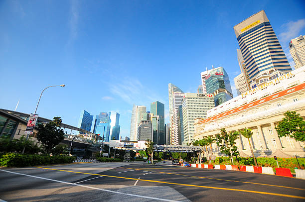 istock Panoramic View of Singapore at Dusk 496638306