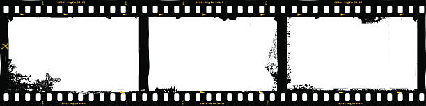 frame of film, grungy photo frame frame of film, grungy photo frame,with free copy space,vector illustration negative image technique stock illustrations