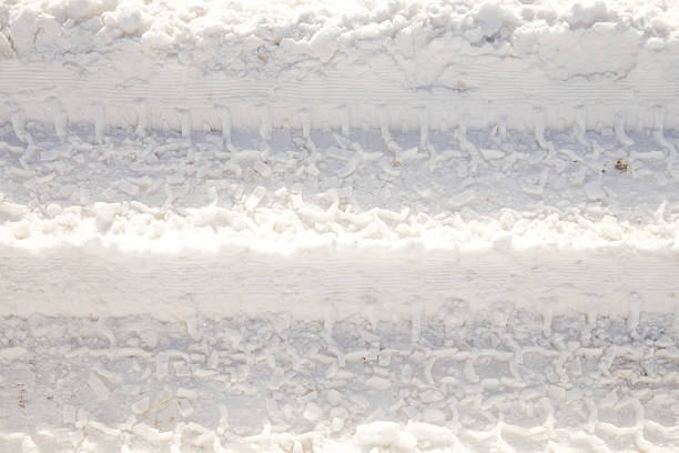 istock Tire Track in Snow 496640638