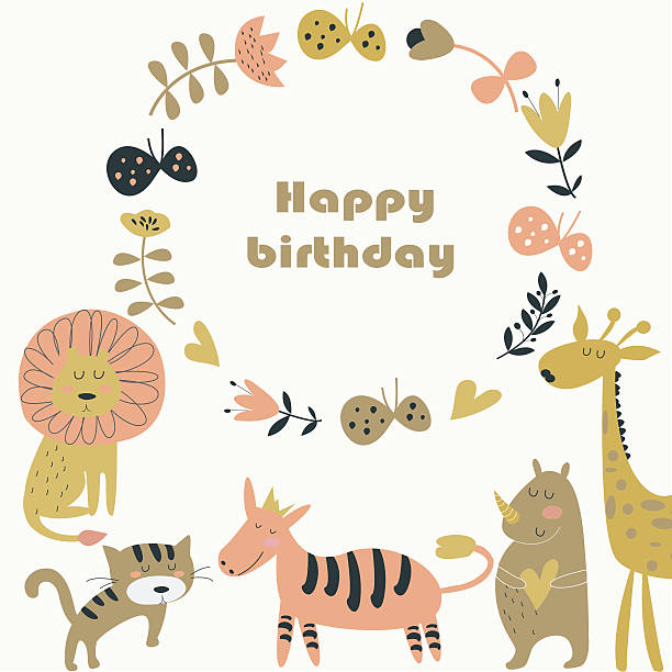 illustrations, cliparts, dessins animés et icônes de birthdayafricaredyellow - illustration an vector art