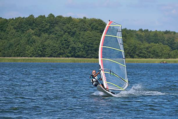 istock Windsurfing on the lake Nieslysz, Poland 496644683