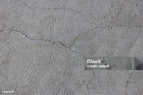 Cement Wall With Crack Stock Photo - Download Image Now - Activity, Asphalt, Backgrounds