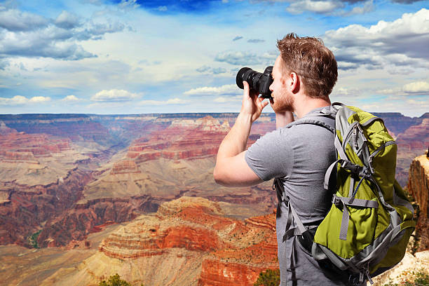 istock Grand Canyon travel Young man 496646589