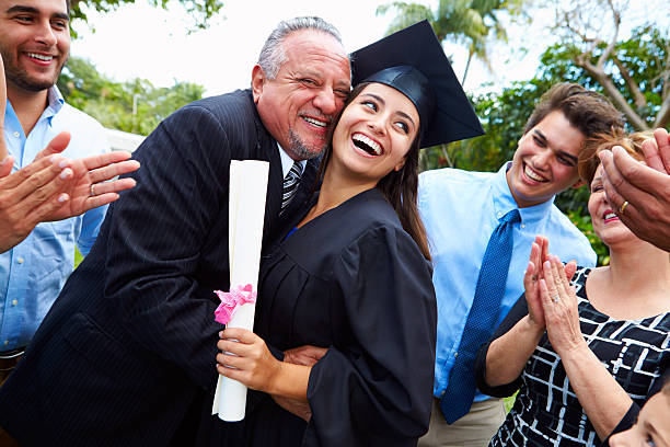 istock Hispanic Student And Family Celebrating Graduation 496647315