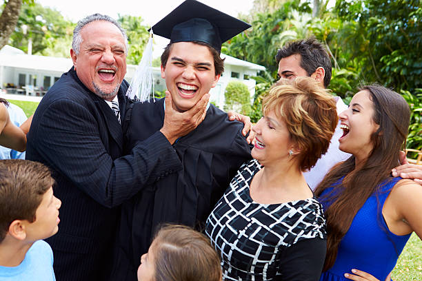 istock Hispanic Student And Family Celebrating Graduation 496647371