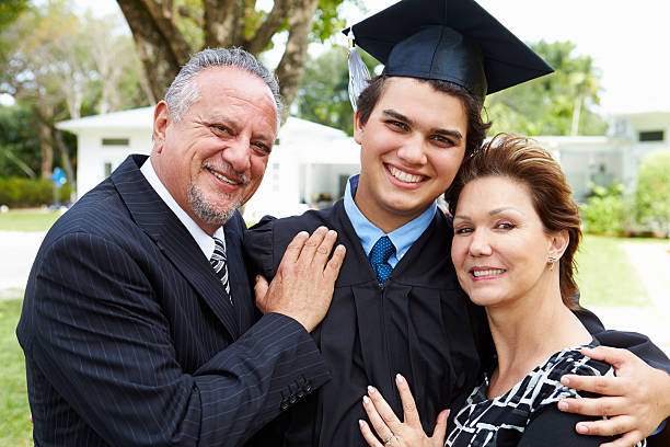 istock Hispanic Student And Parents Celebrate Graduation 496647439