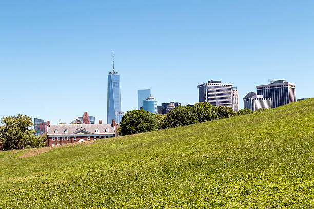 istock Lower Manhattan seen from Governors Island in NY Harbor 496649187