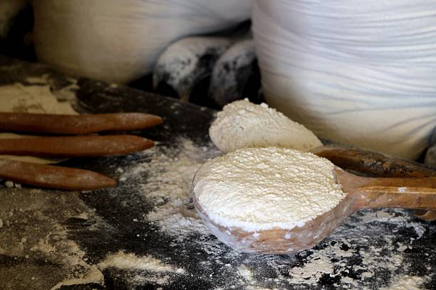 Sack of Flour Sack of flour - Milled flour flour mill stock pictures, royalty-free photos & images