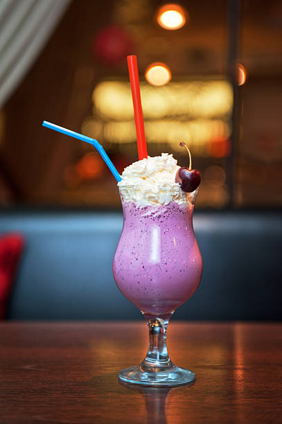 istock Cherry milkshake with fruits 496652666