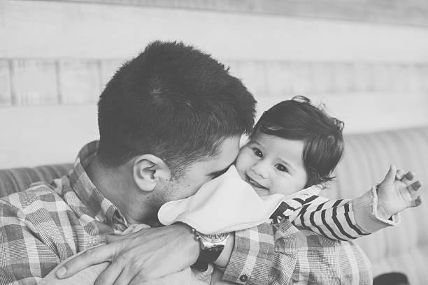 istock Father and baby in cafe 496652804