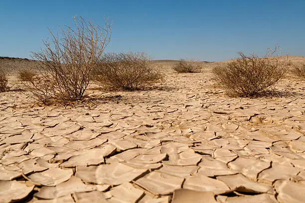 Land drought, desertification in the Red Sea governorate in Marsa Alam, Egypt
