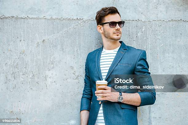Concept For Stylish Young Man Outdoors Stock Photo - Download Image Now - Men, Sunglasses, Elegance