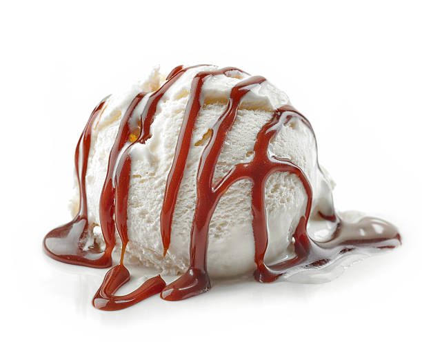 istock vanilla ice cream with chocolate sauce 496657274